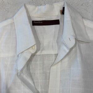 Perry Ellis White Button-Up Shirt